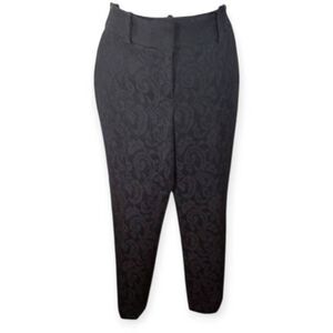 ANN TAYLOR BLACK FLORAL PANTS SZ.4 EUC.